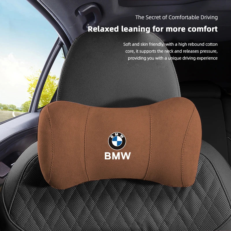 BMW Exclusive Car Headrest Soft Support High-end Neck Pillow Auto Interior For BMW E46 E90 E60 F10 F30 E39 E36 F20 G20 E92 X3 X