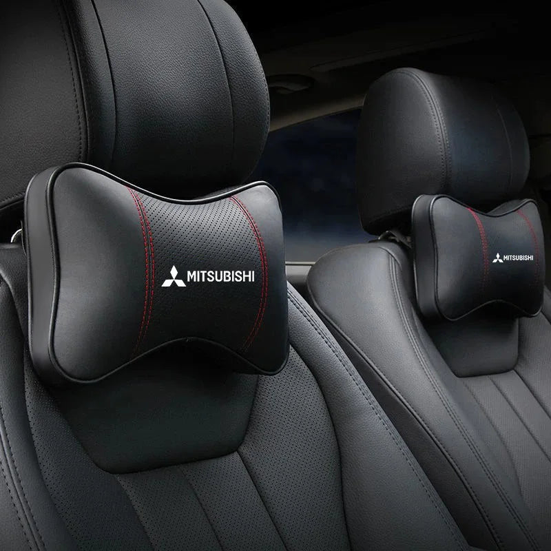 Car Headrest Pillow Neck Rest Seat Belt Protection Shoulder Pads For Mitsubishi Asx Lancer Outlander Pajero Ralliart Accessories