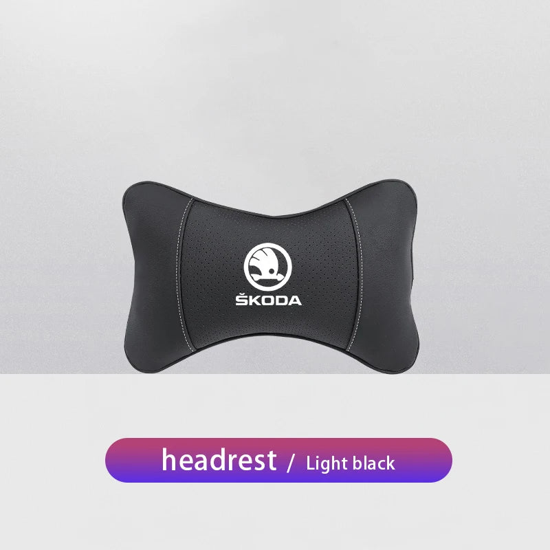 Car Seat Neck Headrest Pillow Rest Head Support Cushion For Skoda Octavia A5 Mk3 Fabia Kamiq Kodiaq Karoq Yeti Rapid Vrs Superb