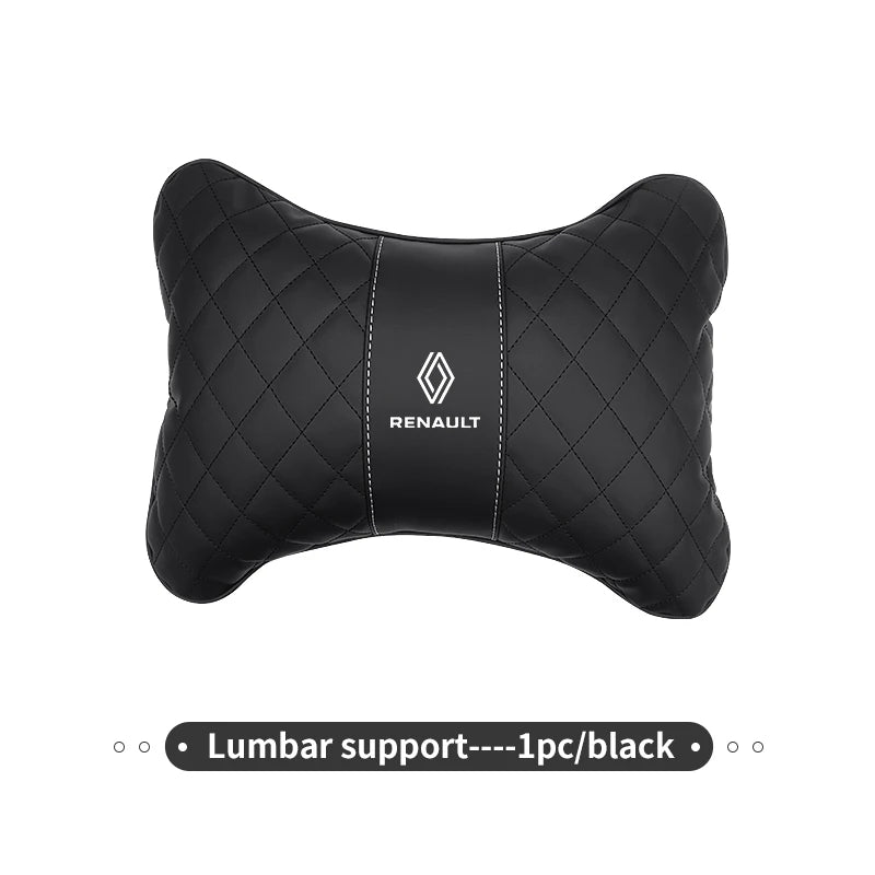 Car Seat Headrest Back Cushion Leather Neck Driving Support For Renaul Clio Captur Sparco Megane Sandero Grand Sill Guard