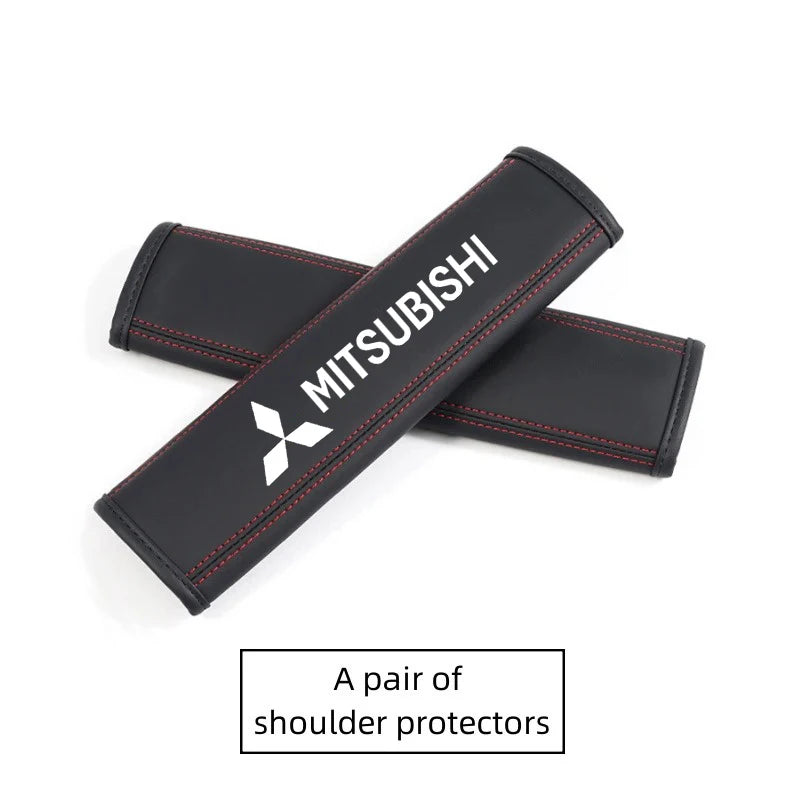 Car Headrest Pillow Neck Rest Seat Belt Protection Shoulder Pads For Mitsubishi Asx Lancer Outlander Pajero Ralliart Accessories