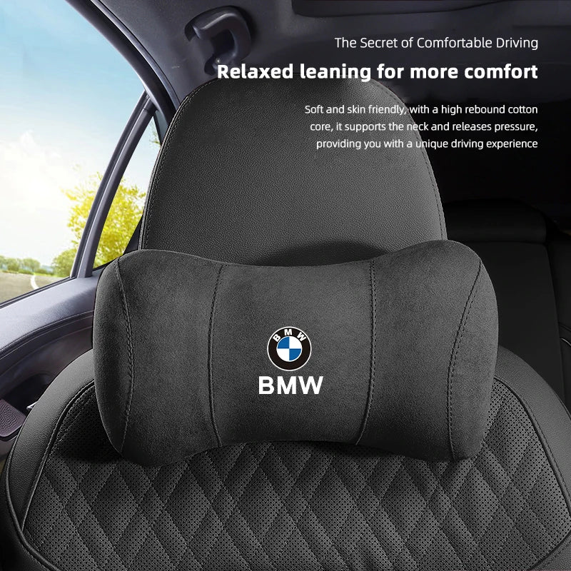 BMW Exclusive Car Headrest Soft Support High-end Neck Pillow Auto Interior For BMW E46 E90 E60 F10 F30 E39 E36 F20 G20 E92 X3 X