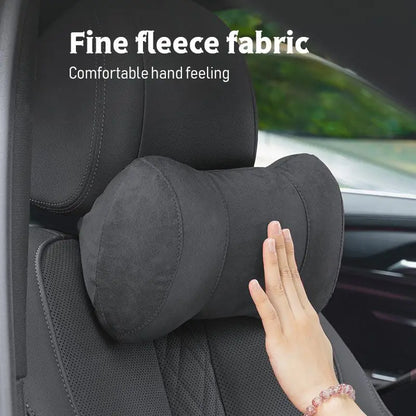 Suede Memory Cotton Neck Pillow Headrest Car Seat Accessories For Volkswagen GTI Golf 6 7 8 Polo VW R-Line CC Passat Tiguan T-RO