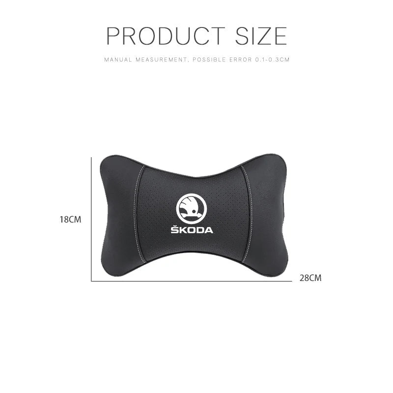 Car Seat Neck Headrest Pillow Rest Head Support Cushion For Skoda Octavia A5 Mk3 Fabia Kamiq Kodiaq Karoq Yeti Rapid Vrs Superb