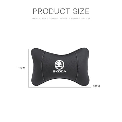 Car Seat Neck Headrest Pillow Rest Head Support Cushion For Skoda Octavia A5 Mk3 Fabia Kamiq Kodiaq Karoq Yeti Rapid Vrs Superb