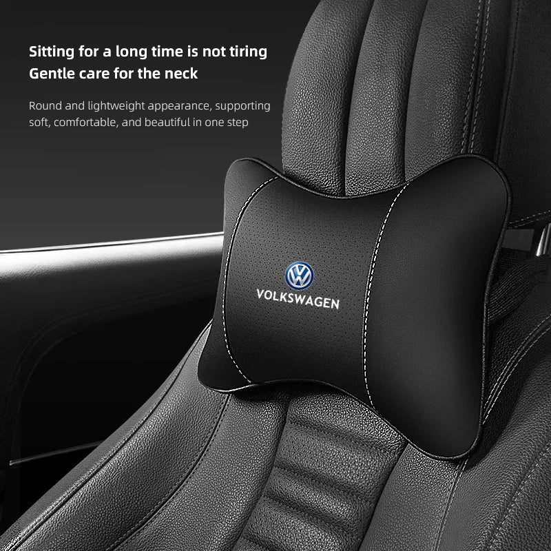 Car Seat Belt Protect Cover Shoulder Pad Seat Headrest Neck Pillow For Volkswagen VW Scirocco Golf Amarok T5 Phaeton Teramont ID