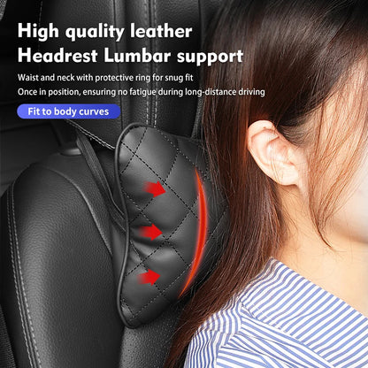 Car Seat Headrest Back Cushion Leather Neck Driving Support For Renaul Clio Captur Sparco Megane Sandero Grand Sill Guard